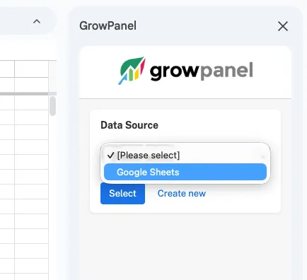 Google Sheets sidebar