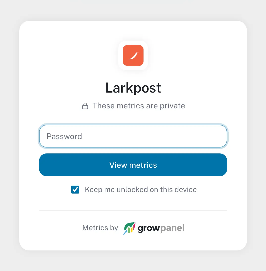 The lock screen visitors see on a password page