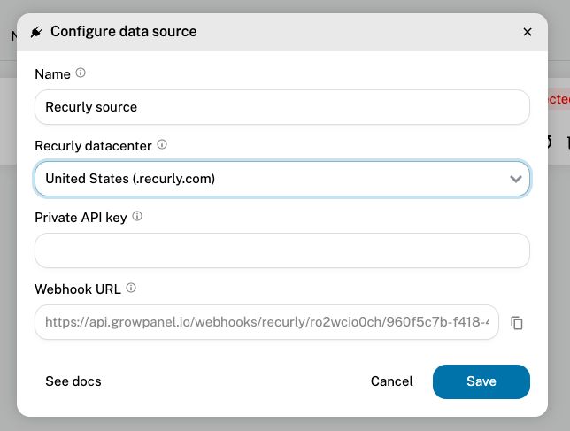 Configure Recurly source